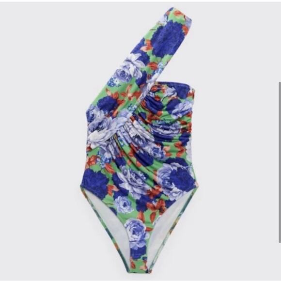 ZARA Floral bodysuit, sleeveless, snap crutch closure - Picture 4 of 5